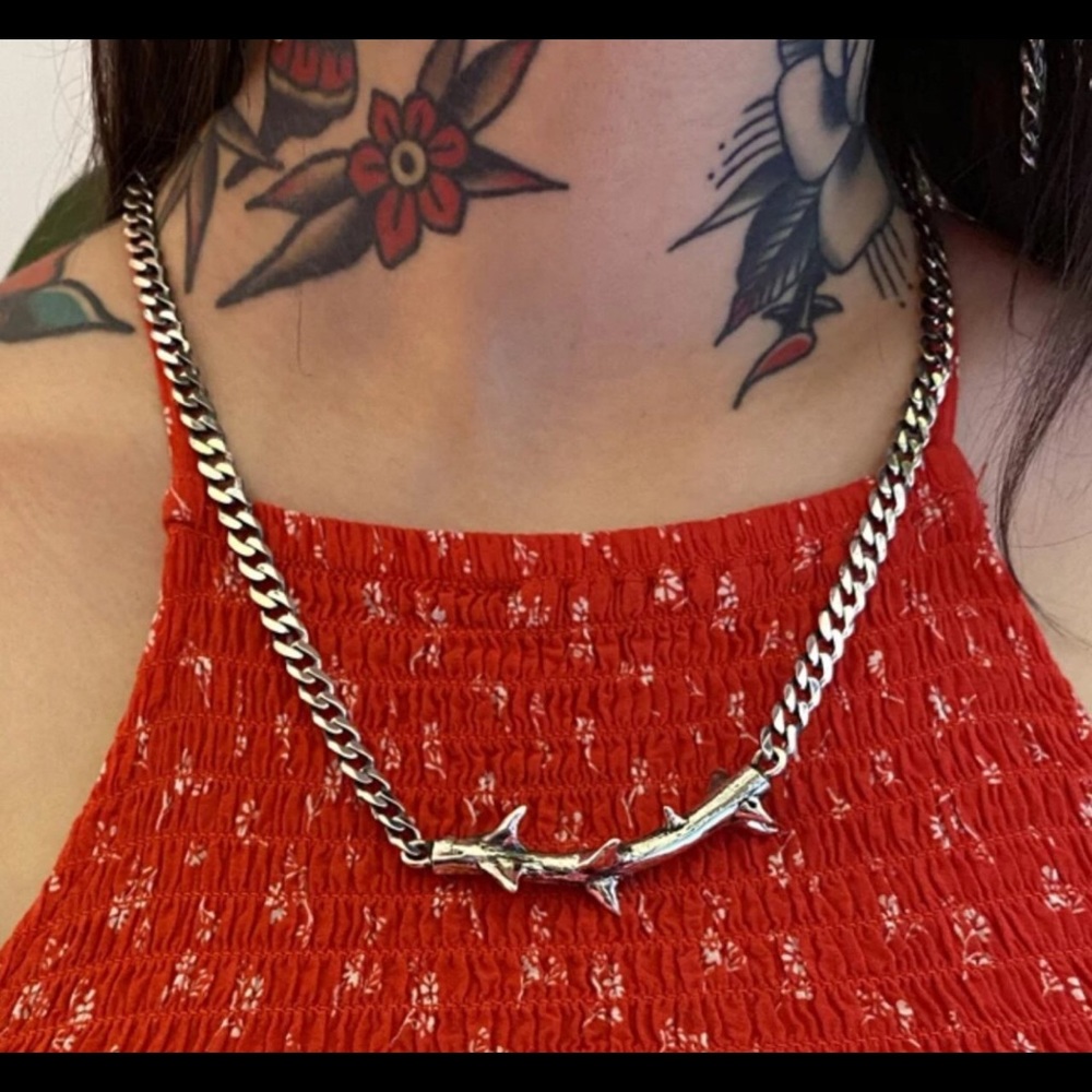 Feelin’ Thorny Sterling Silver Chain Necklace